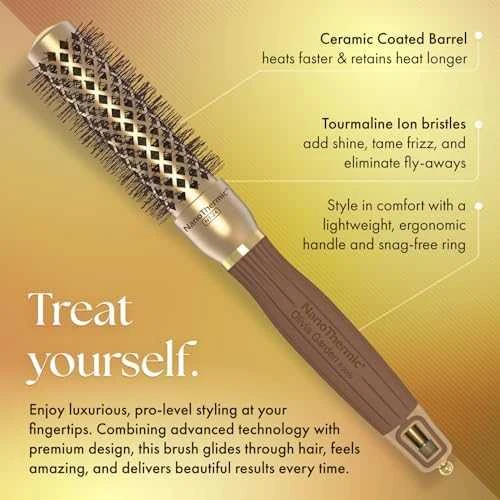 Šepetys plaukų džiovinimui Olivia Garden Nano Thermic Ceramic+ion 34mm