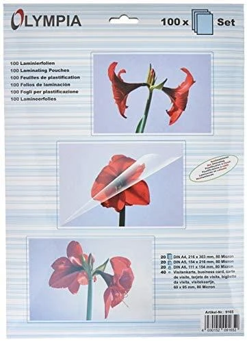 Olympia laminavimo maišelių rinkinys
