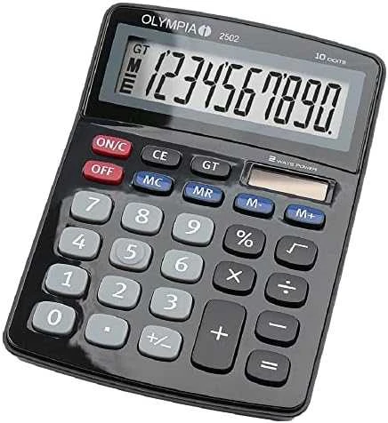 Olympia 2502 skaičiuotuvas su 10 skaitmenų ekranu