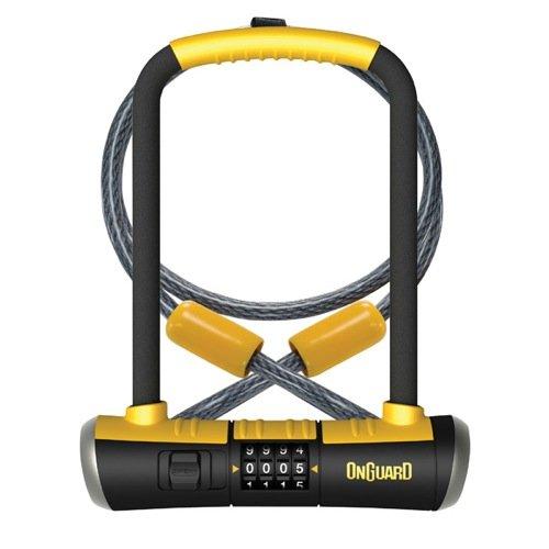 OnGuard dviračio spyna Combo DT 8012C U-Lock 115x230 mm juoda-geltona(ONG-8012C)