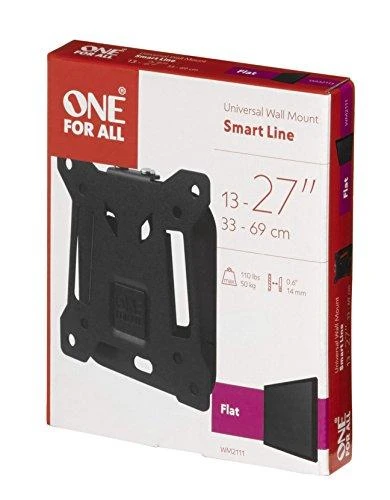 Universalus sieninis televizoriaus laikiklis ONE FOR ALL TV BRACKET, SMART FLAT, VESA 100 GLOBAL / WM2111