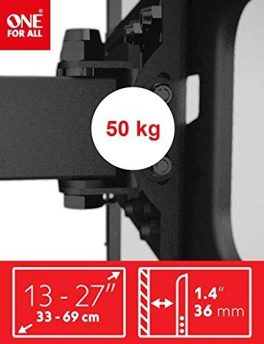 Universalus sieninis televizoriaus laikiklis ONE FOR ALL TV BRACKET, SMART TILT, VESA 100 GLOBAL / WM2121
