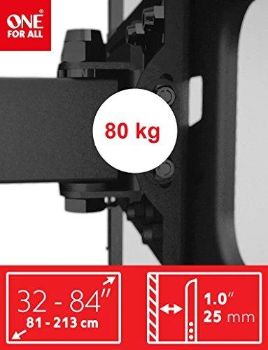 Universalus sieninis televizoriaus laikiklis ONE FOR ALL SMART TILT, VESA 600 GLOBAL / WM2621