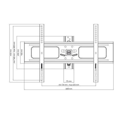 ONE For ALL Smart Wall Mount TURN WM2651 Sieninis laikiklis, pasukamas, 32–90 colių, maksimalus svoris (talpa) 50 kg, VESA 200 x 200, 300 x 200, 300 x 300, 400 x 300, 400 x 400, 400 x 400 mm, Juodas