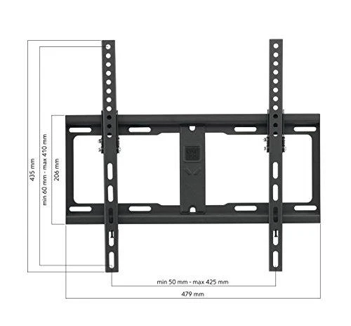 ONE For ALL Sieninis laikiklis, WM 4421, 32-60 ", Pakreiptas, Maksimalus svoris (talpa) 100 kg, VESA 100x100, 200x100, 200x200, 300x200, 300x300, 400x200, 40x0x20,0