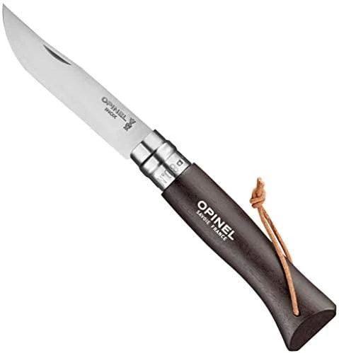 Opinel France Peilis Opinel Colorama 08 Inox Grab rudas, su dirželiu