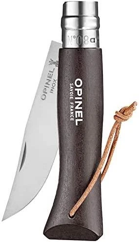 Opinel France Peilis Opinel Colorama 08 Inox Grab rudas, su dirželiu
