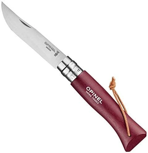 Peilis Opinel Trekking Nr.8 nerūdijančio plieno ašmenimis ir bordine rankena