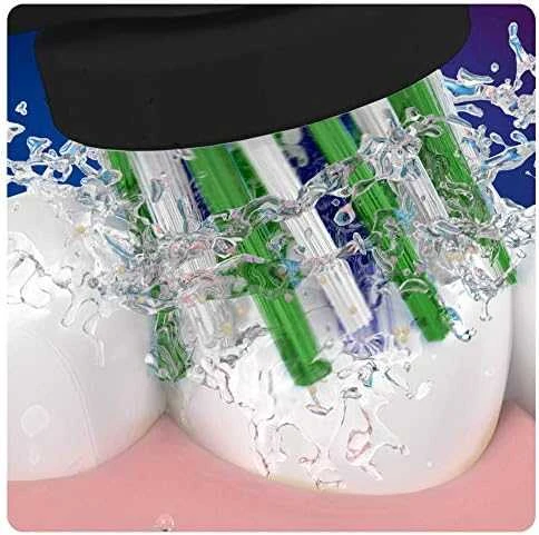 Oral-B CrossAction juodos spalvos leidimo šepetėlio galvutės su CleanMaximiser šereliais, skirtos holistiniam burnos valymui, 10 vnt.