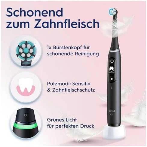 Oral-B Dantų šepetėlis + Travel Case | iO6 | Įkraunamas | Suaugusiems | Šepetėlių skaičius galvutės įeina 1 | Number of teeth brushing modes 5 | Rožinė