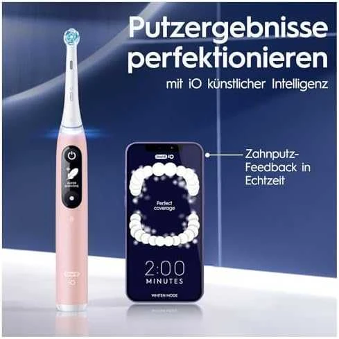 Oral-B Dantų šepetėlis + Travel Case | iO6 | Įkraunamas | Suaugusiems | Šepetėlių skaičius galvutės įeina 1 | Number of teeth brushing modes 5 | Rožinė