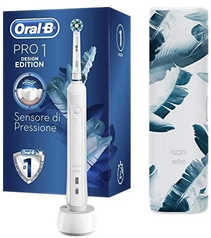 Dantų šepetėlis Šepetėlis Oral-B Pro 1 750 CrossAction Baltas + Dėklas Baltas