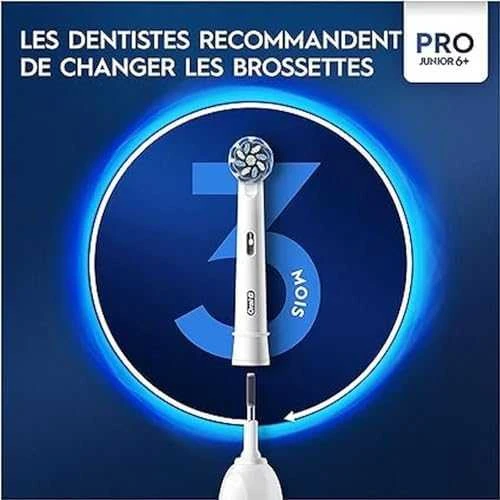 Oral-B Elektrinis dantų šepetėlis | Pro Junior 6+ | Įkraunamas | For children | Šepetėlių skaičius galvutės įeina 1 | Number of teeth brushing modes 3 | Violetinė