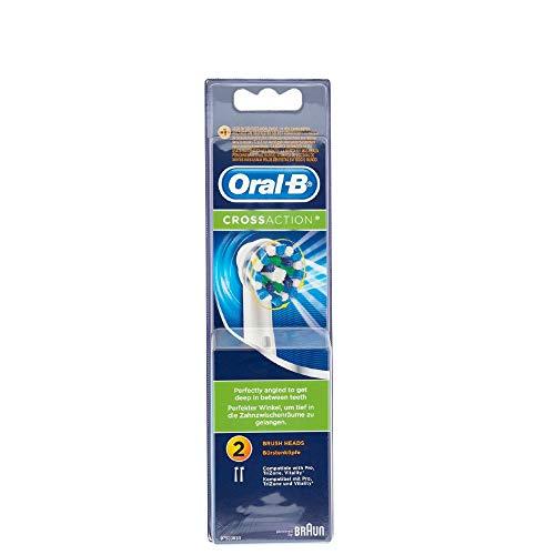 Dantų šepetėlis Oral-B CrossAction 80248026 dantų šepetėlio galvutė 2 vnt Mėlyna, Balta