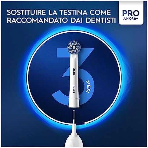Oral-B Junior Elektrinis Dantų šepetėlis Vaikam, Žalias