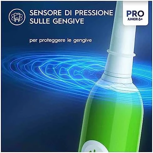 Oral-B Junior Elektrinis Dantų šepetėlis Vaikam, Žalias