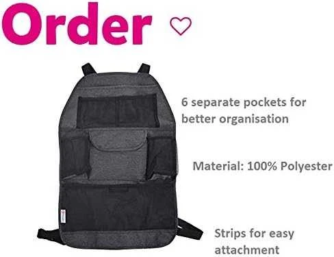 Petite&Mars Petite & Mars Order - priekinės automobilio sėdynės organizatorius / apsauga | Juoda