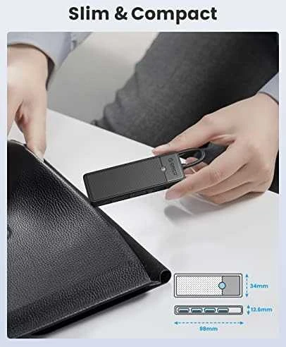 Orico 2.5 colio HDD / SSD korpusas, 6 Gbps, USB-C 3.1 Gen1 (balta)