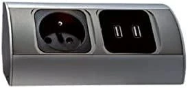 Orno Lizdas Baldų lizdas 1x2P+Z, 2xUSB