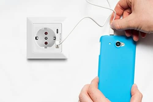 Orno Viengubas elektros lizdas 2P+Z (Schuko) su USB-A ir USB-C jungtimis
