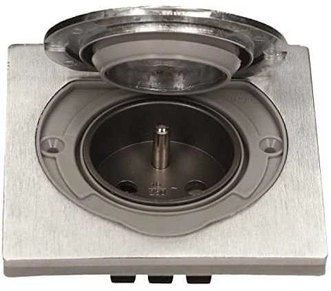 Orno Įleidžiamas kištukinis lizdas 2x250V OR-AE-1398, inox