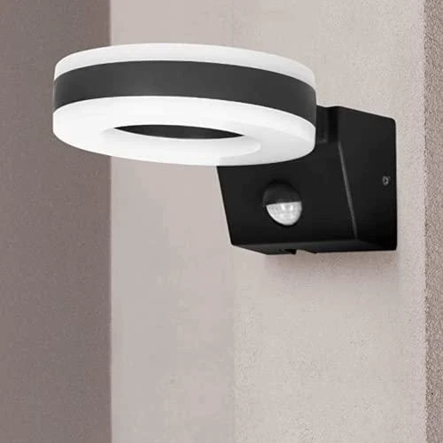 Sieninis šviestuvas Orno HOWLIT LED 20W, sodo šviestuvas su judesio jutikliu, 1800lm, IP65, 4000K, juodas