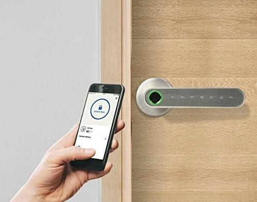 Orno Klamka Kodinė rankena su jutikliniu klaviatūra ir išmaniąja funkcija - pirštų atspaudų skaitytuvas, „Bluetooth 4.0“, nikelio spalvos