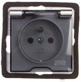 Ospel Socket AS atsparus purslams su įžeminimu IP44 sidabrinis (GPH-1GZ/m/18/d)