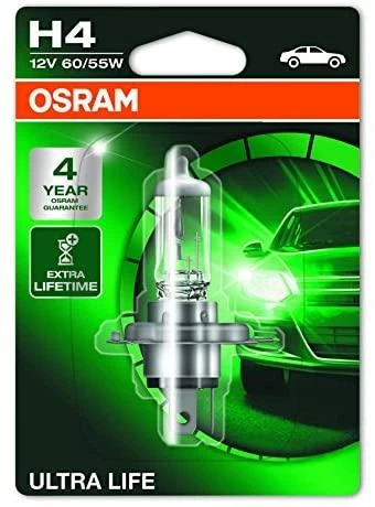 OSRAM Automobilinė lemputė ULTRA LIFE H4 60/55W 12V P43T 1vnt