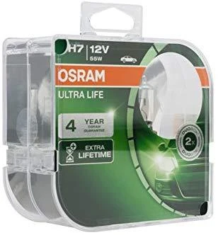 OSRAM Automobilinės lemputės ULTRA LIFE H7 55W 12V PX26D 2vnt