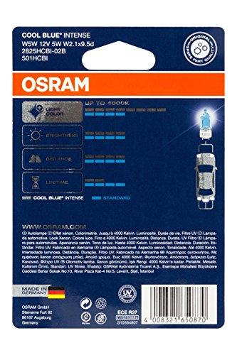 Osram lemputė W5W 5W Cool Mėlyna INTENSE NextGen. 4000K, 2825CBN-02B, 2vnt