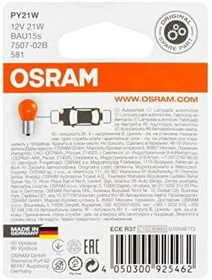 OSRAM PY21W 12V 21W lemputė pakuotėje