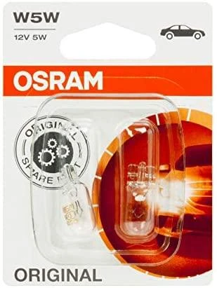 OSRAM lemputė W5W 12V 5W W2,1x9,5d T10, DUO, 2825-02B
