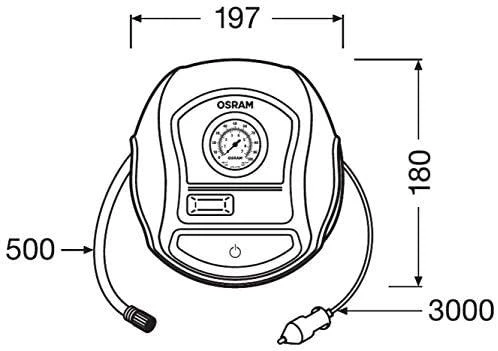 OSRAM Oro kompresorius 12V 5.5BAR