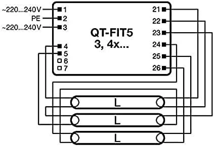 Osram QT-FIT5 jungimo schema