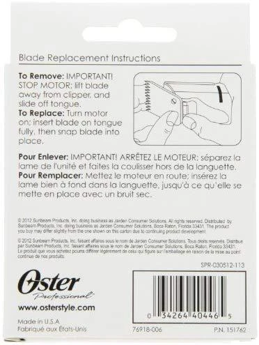 Oster 918-00 keitimo instrukcija