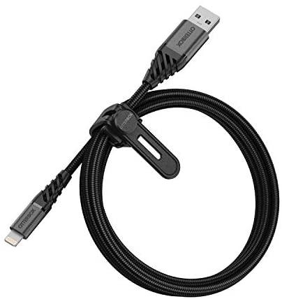 OTTERBOX PREMIUM CABLE USB A - LIGHTNING 1M Juodas