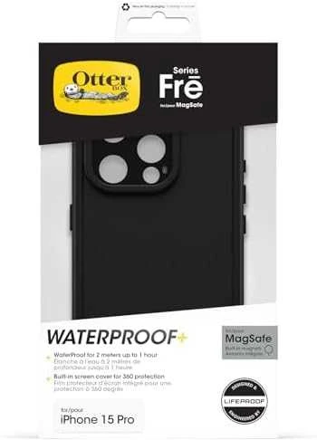 „OtterBox Fre Case“ dėklas, ‚MagSafe‘, „Apple iPhone 15 Pro“, juodas