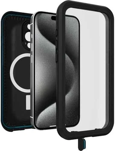 „OtterBox Fre Case“ dėklas, ‚MagSafe‘, „Apple iPhone 15 Pro“, juodas