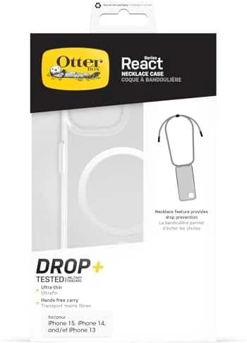 Telefono Dėklas - OtterBox React Necklace MagSafe iPhone 15 Juodas