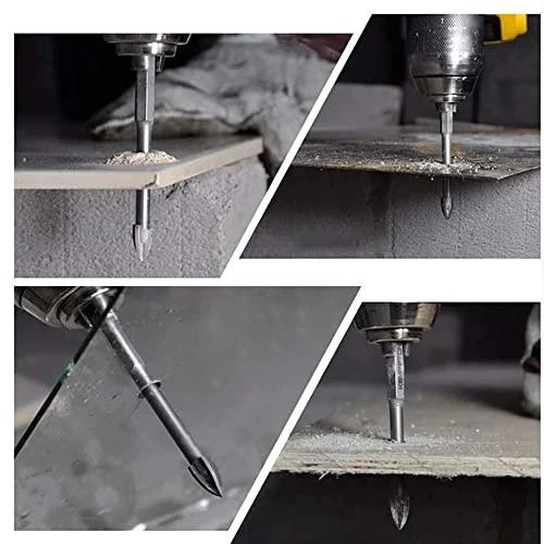 Grąžtas Bosch HEX-9 kietos keramikos 6 mm mišinys: 3xHEX-9 ir 2xCYL-3