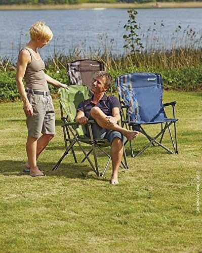 Outwell ypač tvirta sulankstoma kėdė Catamarca XL 150 kg, Juoda