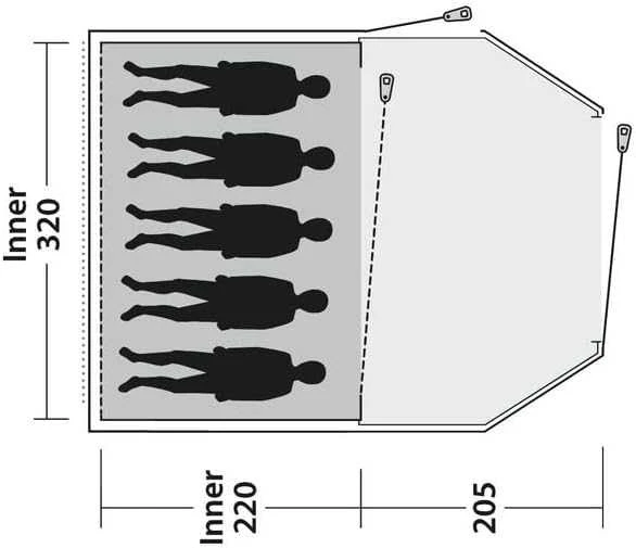 Outwell Earth 5 Plus Penkiavietė palapinė (111486)