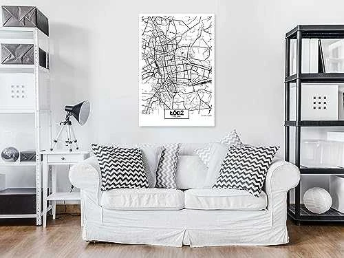 Artgeist Paveikslas - City Plan: Lodz (1 Part) Vertical