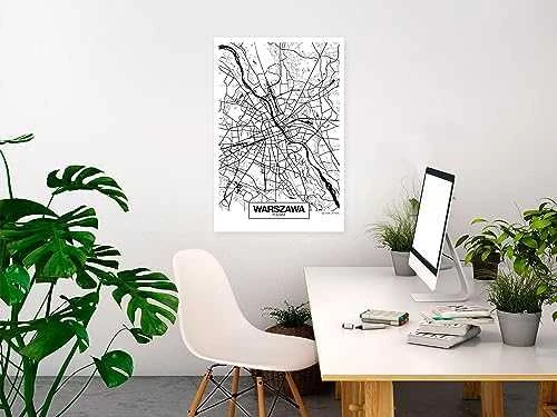 Artgeist Paveikslas - City Plan: Warszawa (1 Part) Vertical