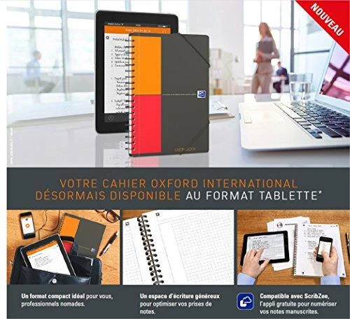 Sąsiuvinis Oxford Activebook, B5, 80 lapų, su spirale, eilutėmis