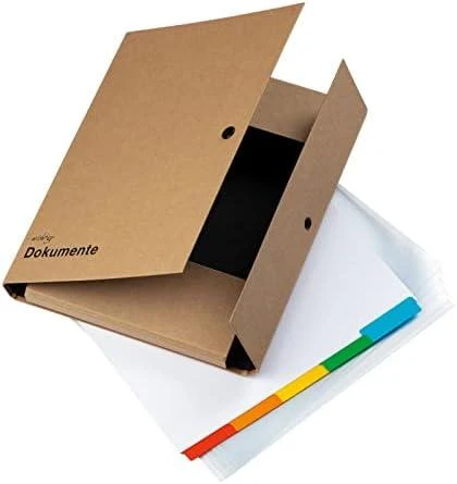 Laikiklis PAGNA Dokumentenmappe 2-Ring-Mechanik Kraftpapier Natur