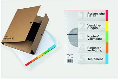 Laikiklis PAGNA Dokumentenmappe 2-Ring-Mechanik Kraftpapier Natur