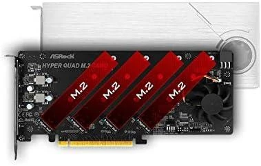 Asrock Hyper Quad M.2 sąsajos plokštė / adapteris Vidinis