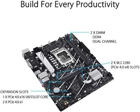 Pagrindinė plokštė „Asus PRIME B760M-K“ procesorių šeima „Intel“ procesoriaus lizdas LGA1700 DDR5 DIMM Atminties lizdai 2 Palaikomos standžiojo disko sąsajos SATA, M.2 SATA jungčių skaičius 4 Lustų rinkinys „Intel B760 mATX“